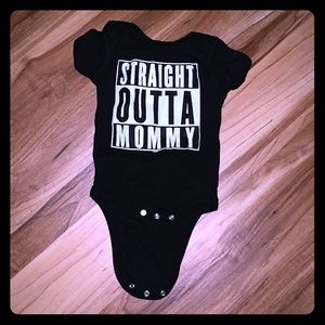 Straight outta mommy custom baby onesie